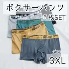 ジジとバロン様専用！ボクサーパンツ5枚セット3XL サイズ前閉じ