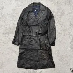 ARMANI JEANS レザートレンチコート 40サイズ 本革 BZ86のサムネイル