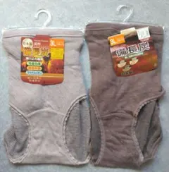 レディース　備長炭練り込み　ショーツ　肌着　３Ｌサイズ　２枚組　日本製