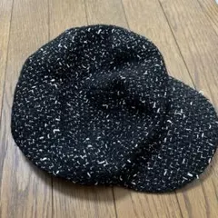 ユニクロ 黒 白 秋冬 帽子 キャスケット