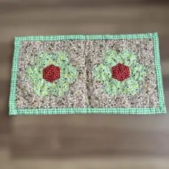 ハンドメイド パッチワークマット 花柄 - メルカリ
