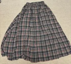 チェック柄フレアスカート