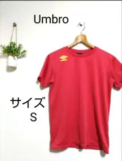 Umbroアンブロ　スポーツ半袖ピンク　半袖Tシャツ　メンズSサイズ