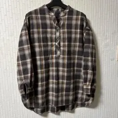 チェックロングチュニック．新品未使用