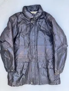 エディーバウアー　80s 黒タグ レザーダウンジャケット