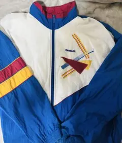 ✨古着✨Reebok ナイロンジャケット90s 青/白/赤/黄