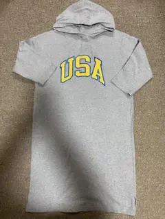 Champion USAロゴ 半袖ワンピース Mサイズ グレー