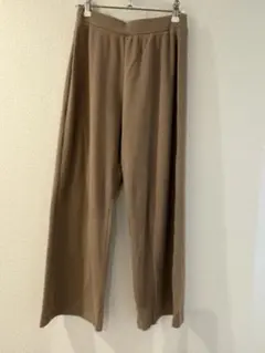 【無印良品】ベージュ ワイドパンツ XS-S