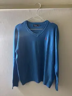 Polo by Ralph Lauren Vネックニット ブルーのサムネイル