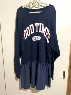 ロデオクラウンズ ワイドボウル リメイクドッキングワンピース ネイビー