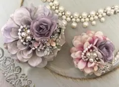 卒業式入学セレモニーclassic華やかコサージュ親子セット