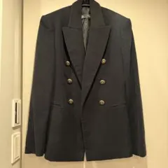 ZARA ブラック ダブルブレストジャケット XS