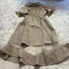 女の子　ラブトキシック　ワンピース　S 130 140 150 半袖 ベージュ