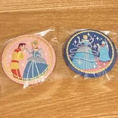 ディズニー 刺繍缶バッジ 2つセット