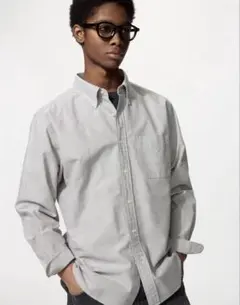 ユニクロ　オックスフォードシャツ　GRAY Sサイズ