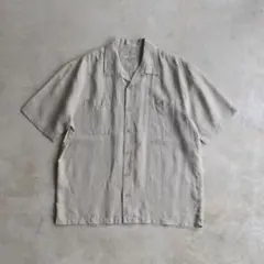 60s- ヴィンテージ半袖レーヨンシャツ オフホワイト L相当 ハンド