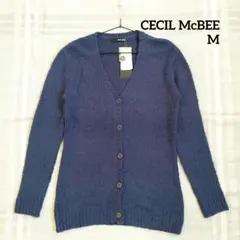 新品タグ付き CECIL McBEE ネイビー カーディガン 長袖 M