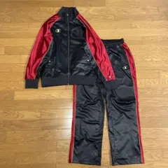 チャンピオン【Champion】　ジャージ 上下セット　赤黒　M-Ｌ　美品