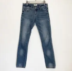 GRLグレイル　デニムジーンズ　L レディース　ダメージ加工　ストレートジーンズ