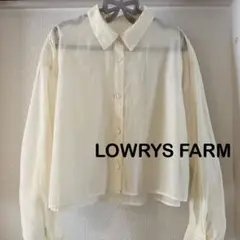 LOWRYS FARM シアーシャツ ショート丈　アイボリーのサムネイル