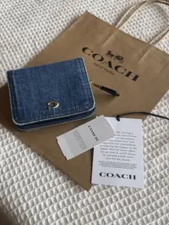 COACH スエード 巾着 ポーチ ブルー系 タグ付き チャーム Y2K - メルカリ