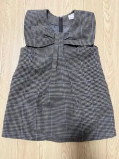 petit main 千鳥柄ワンピース　90cm