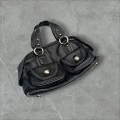 00s archive Leather handbag studs y2k