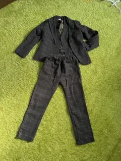 グレー系チェック フォーマルスーツ 120