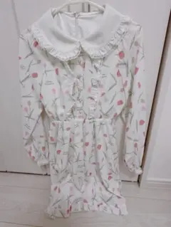 HoneyCinnamon チューリップ柄ガーリーワンピ ワンピース