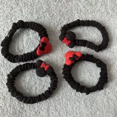 ミニーマウス ヘアゴム シュシュ4個セット