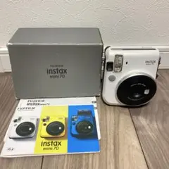 FUJIFILM instax mini 70 ホワイト チェキ　新品電池付き
