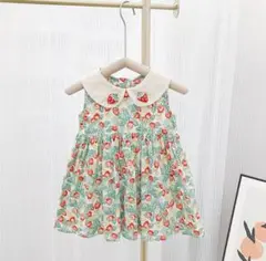 【新品】ベビー ワンピース いちご柄 半袖 80 女の子♡出産祝い・誕生日に★