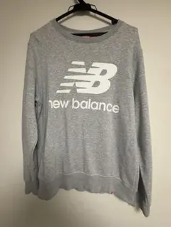 New Balance メンズ クルーネック スウェット グレー L