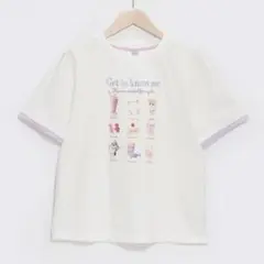メゾピアノジュニア　Chaton ねこ　Tシャツ S 140 猫　cat