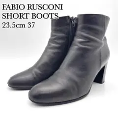 ⬛︎ファビオルスコーニ ショートブーツ ブラック レザー サイドジップ 37 ③