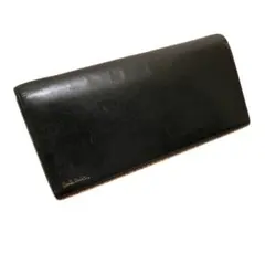 定番ストライプ 良品 ポールスミス 長財布 黒 シンプル 小銭入れ有 人気モデル