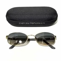 EMPORIO ARMANI☆サングラス 度なし ゴールド×ブラック ケース付