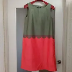【美品】marimekko ノースリーブワンピース 34