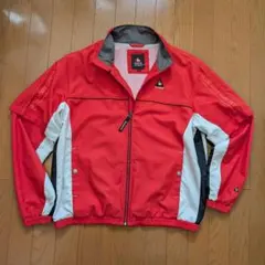 ルコックゴルフ 2WAY 裏メッシュ ジップジャケット レッド系 サイズ L