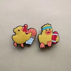新品　ジビッツ　クロックス　アヒル　2個セット　☆シール4枚つき！　☆4