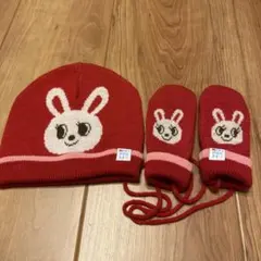 ミキハウス　ニット帽　手袋　セット