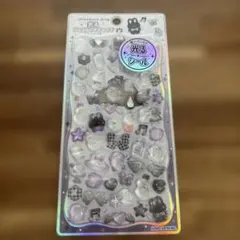 光るジュエルプチドロップ　しろくろドロップ　ボンボンドロップシール