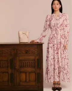 SNIDEL プリーツプリントワンピース