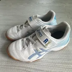 asics JUNIOR 室内シューズ ホワイト/ブルー