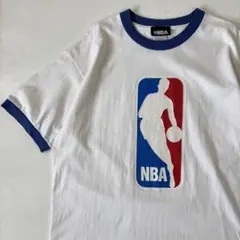NBA リンガーTシャツ　ホワイト　Lサイズ　バスケットボール　トリムTシャツ