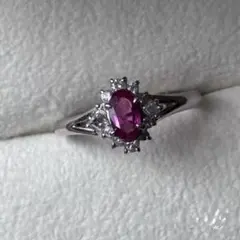 Tk⭐️ ❣️Pt850 ルビー 0.37 ジュエリーマキ ダイヤソーティング JEWELRY MAKI PT850 ルビー 0.37ct ダイヤリング - メルカリ