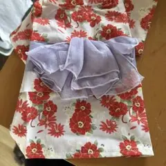 i dog ①Sサイズ犬用 浴衣 赤い花柄 Sサイズのサムネイル
