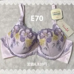 トリンプ　天使のブラ　魔法のハリ感　E70　新品　匿名配送　パープル系