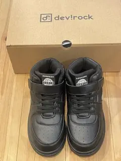 devilrock ブラック ハイカットスニーカー 22.0cm
