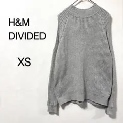 【ディバイデッド】H&M ニット セーター リ長袖 リブ編み 小さいサイズ XSのサムネイル